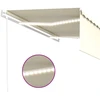 Automatinė markizė su uždanga/LED/vėjo jutikliu, kreminė, 4x3m