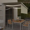 Automatinė markizė su uždanga/LED/vėjo jutikliu, kreminė, 4x3m