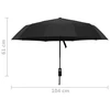 Automatinis sulankstomas skėtis, juodos spalvos, 104cm