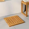 Badematte 2 vnt. Natūrali 50 x 50 cm Kietos akacijos mediena