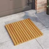 Badematte 2 vnt. Natūrali 50 x 50 cm Kietos akacijos mediena