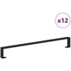Baldų kojelės 12 pcs Juoda 796 x 40,5 x 100 mm Geležis