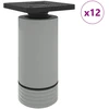 Baldų kojelės Reguliuojamas 12 vnt. Balta 64 x 64 x 100 mm PP