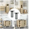 Baldų kojelės Reguliuojamas 2 pcs Balta 64 x 64 x 100 mm PP