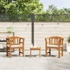 Lauko baldų komplektas Sodo rožių poilsio rinkinys 3 pcs Kietos akacijos mediena