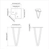 Baldų pėdelė 2 pcs Juoda 54.1 x 54.1 x 100 mm Geležis