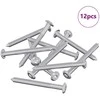 Baldų varžtai 12 pcs Sidabro M6 x 60 mm Plienas