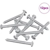 Baldų varžtai 12 vnt. Sidabro M6 x 60 mm Plienas
