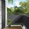 Balkono Ekranas Antracitas 75 x 200 cm PU dengtas oksfordas alu