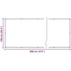Balkono Ekranas Baltas 100 x 800 cm Oksfordo audinys