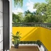 Balkono Ekranas Geltona 75 x 200 cm PU dengtas oksfordas alu