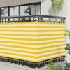 Balkono Ekranas Geltona ir balta 110 x 1000 cm Oksfordo audinys