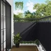 Balkono Ekranas Juodas 120 x 200 cm PU dengtas oksfordas alu
