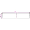 Balkono Ekranas Kreminė 120 x 800 cm HDPE ir aliuminis