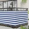 Balkono Ekranas Mėlyna ir balta 100 x 400 cm Oksfordo audinys