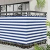 Balkono Ekranas Mėlyna ir balta 110 x 400 cm Oksfordo audinys