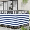 Balkono Ekranas Mėlyna ir balta 75 x 200 cm
