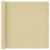 Balkono Ekranas Smėlio 90 x 1000 cm HDPE ir aliuminis