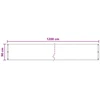 Balkono Ekranas Smėlio 90 x 1200 cm HDPE ir aliuminis