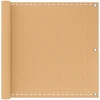 Balkono uždanga Smėlio 90 x 600 cm HDPE ir aliuminis