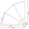 Balkono privatumo ekranas 160 x 160 cm Poliesteris Ruda