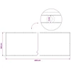 Balkono privatumo ekranas 180 x 800 cm Audinys su PU danga