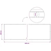 Balkono privatumo ekranas 200 x 600 cm Audinys su PU danga