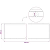 Balkono privatumo ekranas 200 x 800 cm Audinys su PU danga