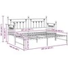 Lova Dienos lovos rėmas Balta 80 x 200 cm Plienas