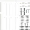 Sodo tvora 8 pcs Balta 13,6 x 1 m Miltelinis plienas