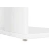 Stalas su lentyna Balta 130 x 50.5 x 75 cm Apdirbta mediena