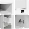 Stalas su ratais su ratu Balta 91 x 50 x 77 cm Apdirbta mediena