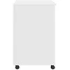 Stalas su ratais su ratu Balta 91 x 50 x 77 cm Apdirbta mediena