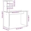 Stalas Balta 102 x 50 x 124 cm Apdirbta mediena