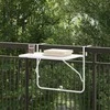 Kabantis balkono stalas Balta 60 x 39 x 65 cm Plienas