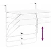 Kabantis balkono stalas Balta 60 x 39 x 65 cm Plienas