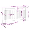 Baltos MDF Grotelės Radiatoriui Paslėpti su Lentyna, 152 cm