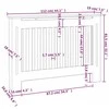 Baltos MDF Grotelės Radiatoriui Paslėpti su Lentyna, 112 cm