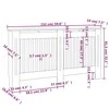 Baltos MDF Grotelės Radiatoriui Paslėpti su Lentyna, 152 cm