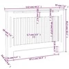 Baltos MDF Grotelės Radiatoriui Paslėpti su Lentyna, 112 cm