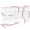 Baltos MDF Grotelės Radiatoriui Paslėpti su Lentyna, 152 cm