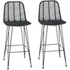 Baro Kėdė 2 pcs 44 x 52 x 111 cm Ratanas ir Geležis