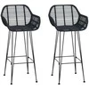 Baro Kėdė 2 pcs 55 x 52 x 105 cm Ratanas ir Geležis