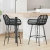 Baro Kėdė 2 pcs 55 x 52 x 92 cm Ratanas ir Geležis