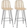 Baro Kėdė 2 pcs 44 x 52 x 111 cm Ratanas ir Geležis