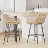 Baro Kėdė 2 pcs 55 x 52 x 92 cm Ratanas ir Geležis