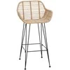 Baro Kėdė 2 pcs 55 x 52 x 92 cm Ratanas ir Geležis