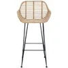Baro Kėdė 2 pcs 55 x 52 x 92 cm Ratanas ir Geležis