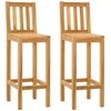 Baro taburetė 2 pcs Natūrali 35 x 45 x 110 cm Kieto teka medžio