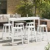 Lauko baldų komplektas Sodo baro komplektas 6 pcs Balta HDPE
